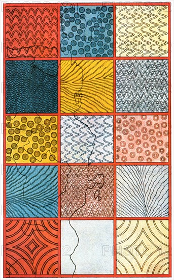 Painted floor in the palace at Mycenae, Greece, (1928). Creator: Unknown.