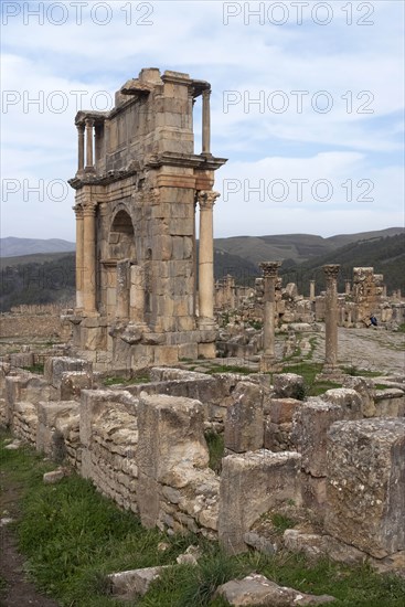 Algeria, Djemila, Caracalla Arch