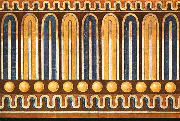 Frieze from the François Tomb (Tomba François) at Vulci, Italy, (1928).  Creator: Unknown.