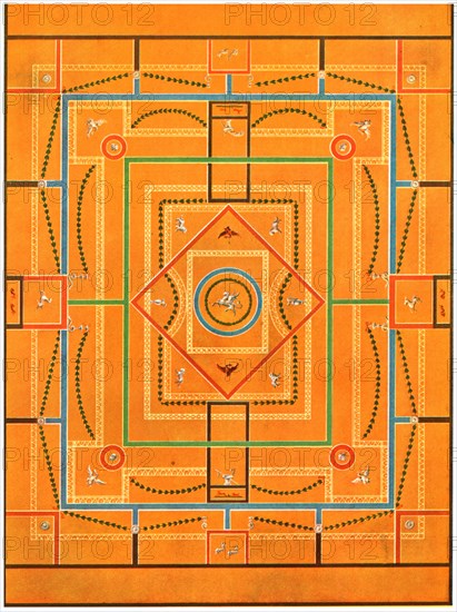 Ceiling decoration, Pompeii, Italy, (1928). Creator: Unknown.