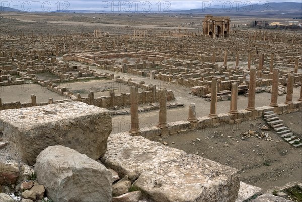 Algeria, Timgad, View fr Theatre