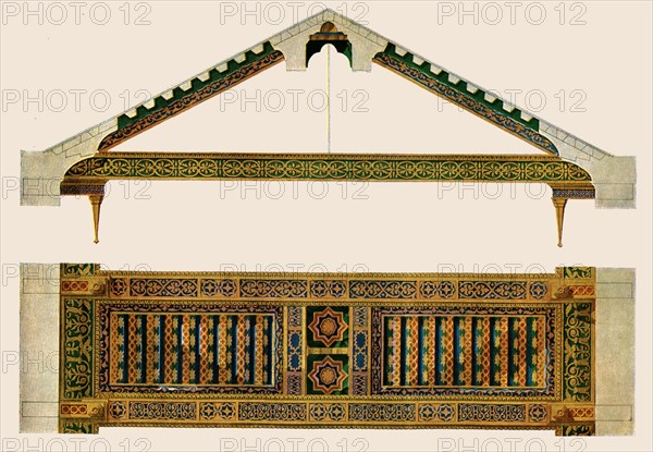 Wooden ceiling in the nave of Monreale Cathedral, Palermo, Sicily, Italy, (1928). Creator: Unknown.