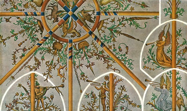 Decoration in Stedum Church, Groningen, Netherlands, (1928).  Creator: Unknown.