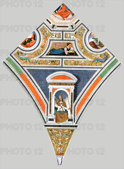 Painted decoration in the church of Santa Maria del Popolo, Rome, Italy, (1928). Creator: Unknown.