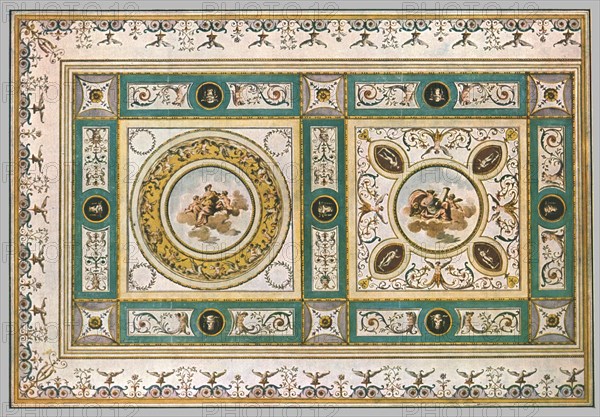 Design for a ceiling in a living-room, Italy, (1928). Creator: Unknown.