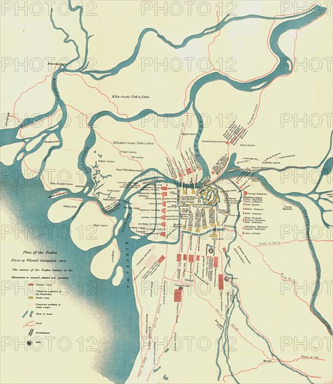 Plan of the Osaka First or Winter Campaign, 1614', 1903. Creator: Unknown.