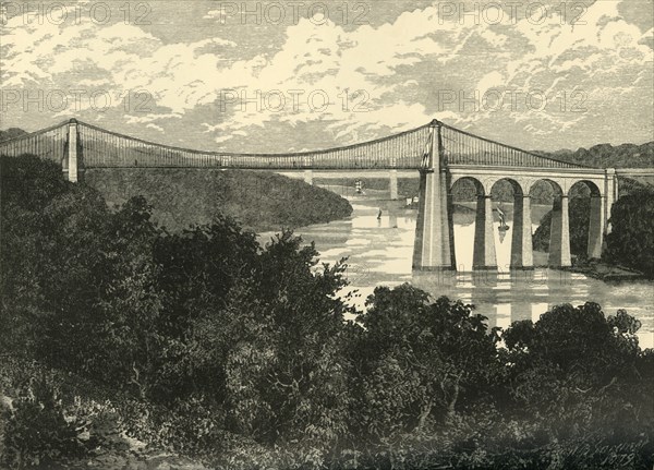 'The Menai Suspension Bridge', 1898. Creator: Unknown.