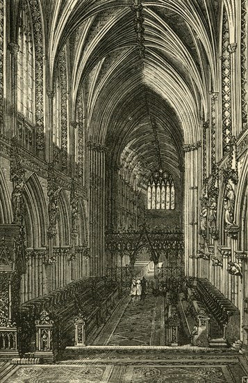 'Lichfield Cathedral (Interior, looking West)', 1898. Creator: Unknown.