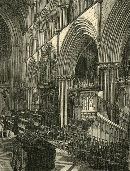 'The Choir of Worcester Cathedral', 1898. Creator: Unknown.