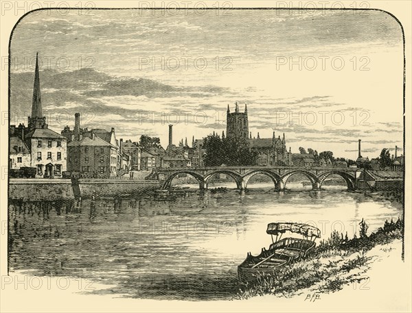 'Worcester, from the Railway Bridge', 1898. Creator: Unknown.