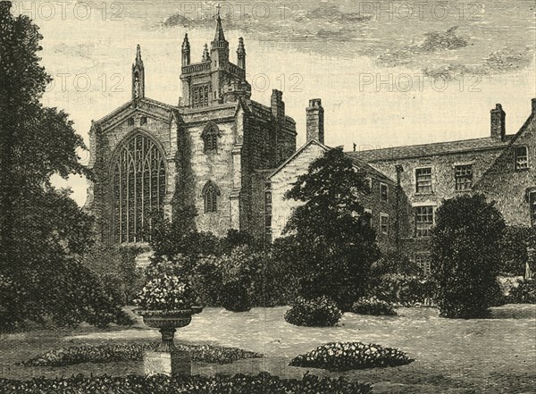 'The College Chapel, from the Warden's Gardens', 1898. Creator: Unknown.