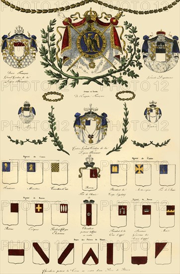 Arms of the French Empire and of the imperial nobility, 1806, (1921). Creator: Unknown.