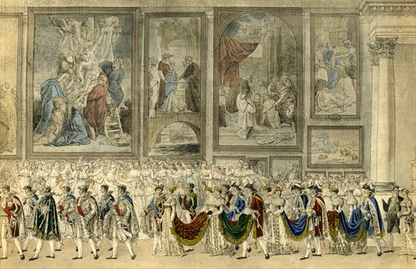 'Cortège nuptial de Napoléon et de Marie Louise d'Autriche', 1810, (1921). Creators: Unknown, Benjamin Zix.