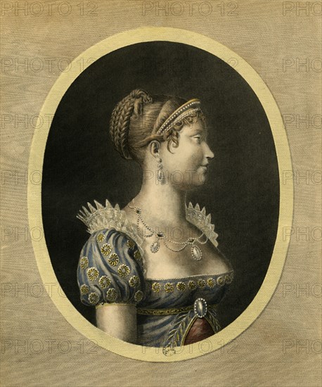 Marie Louise, Duchess of Parma, c1810, (1921). Creator: Jean-François Ribault.