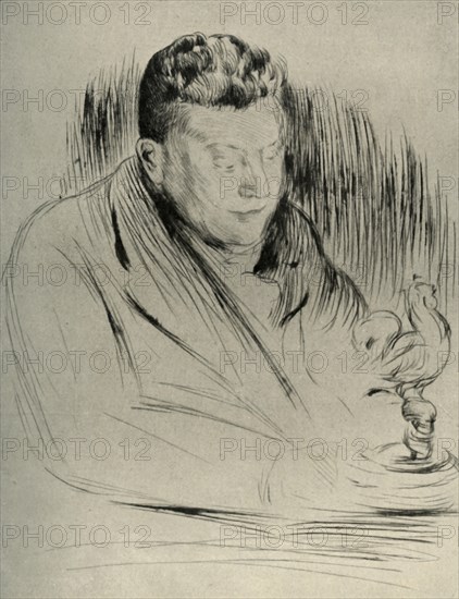 Portrait of the sculptor Alfred Gilbert, 1908. Creator: Unknown.