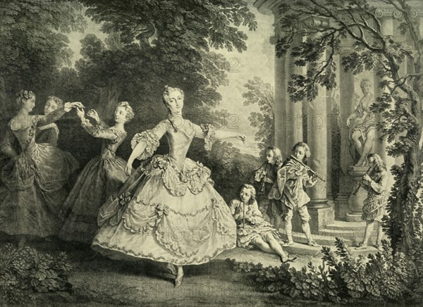 Marie Sallé dancing, 1732, (1908). Creator: Unknown.