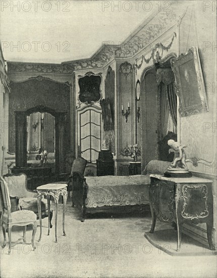 Louis XV's bedchamber, carried out by Maison Soubrier, (1903). Creator: Unknown.
