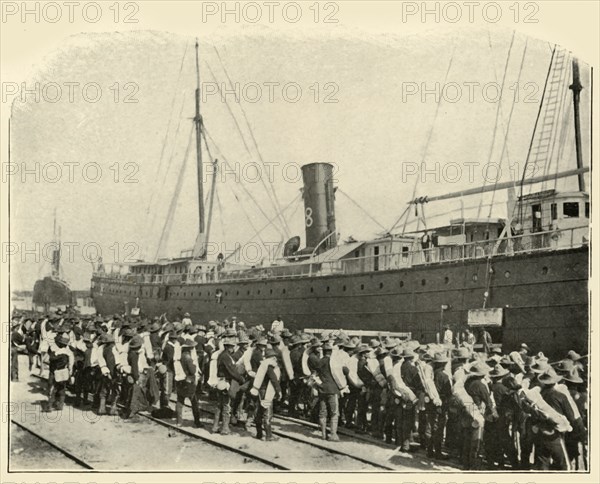 '16th Infantry Embarking', Spanish-American War, June 1898, (1899). Creator: Burr McIntosh.