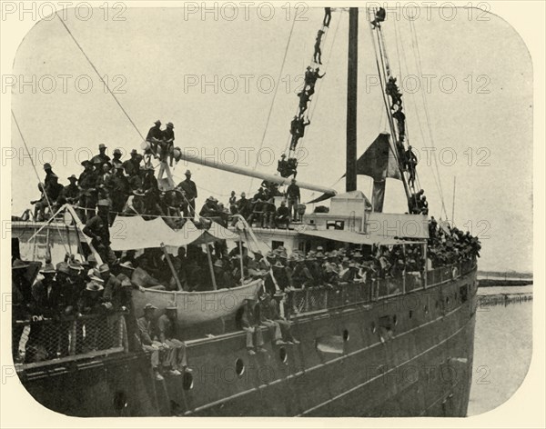 '"Rio Grande" Backing Out', Spanish-American War, 12 June 1898, (1899). Creator: Burr McIntosh.