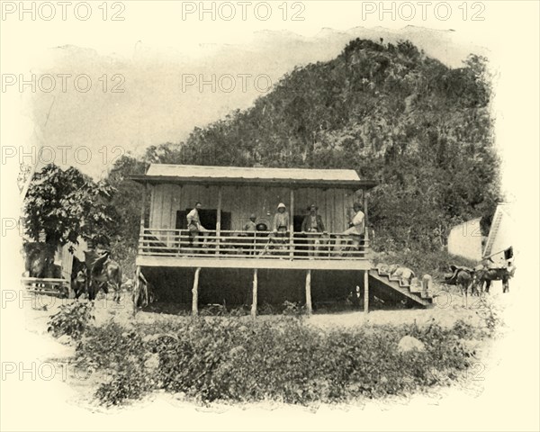 Journal Headquarters, Daiquiri', Spanish-American War, June 1898, (1899).  Creator: Burr McIntosh.