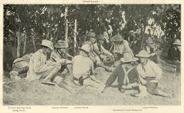 'Conference After "Rough Riders" Battle', Spanish-American War, June 1898, (1899). Creator: Burr McIntosh.