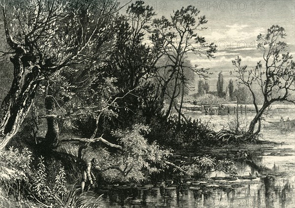 'Temple Lock, Near Marlow', c1870.