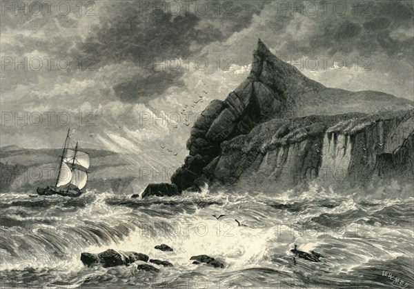 'The Entrance to Fowey Harbour', c1870.