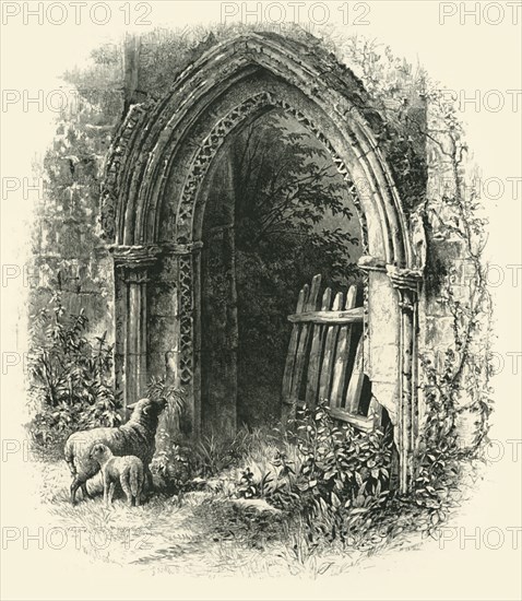 'Doorway at Rivaux Abbey', c1870.