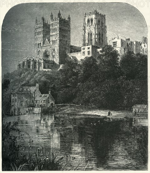 'Durham Cathedral, from the River', c1870.