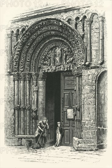 'The Western Doorway, Rochester Cathedral', c1870.