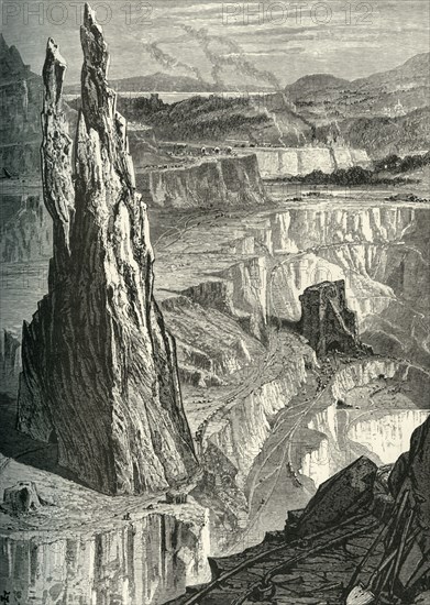 'Penrhyn Slate Quarries', c1870.