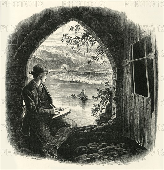'The Wye, from Chepstow Castle', c1870.