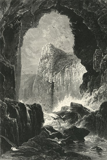 'The Lydstep Caverns (South Wales)', c1870.