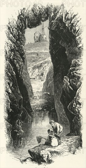 'Caves at Tenby', c1870.