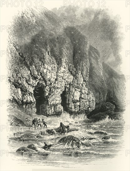 'In Shrinkle Bay, South Wales', c1870.