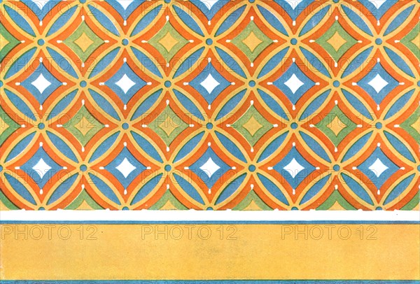 Painted ceiling in the tomb of Amenemhet at Thebes, Egypt, (1928). Creator: Unknown.
