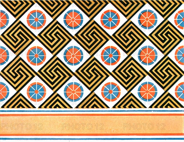 Painted ceiling in the Tomb of Enene at Thebes, Egypt, (1928). Creator: Unknown.