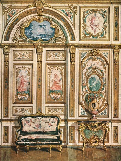 Mural decoration in the Palace of Fontainebleau, France, (1928).  Creator: Unknown.