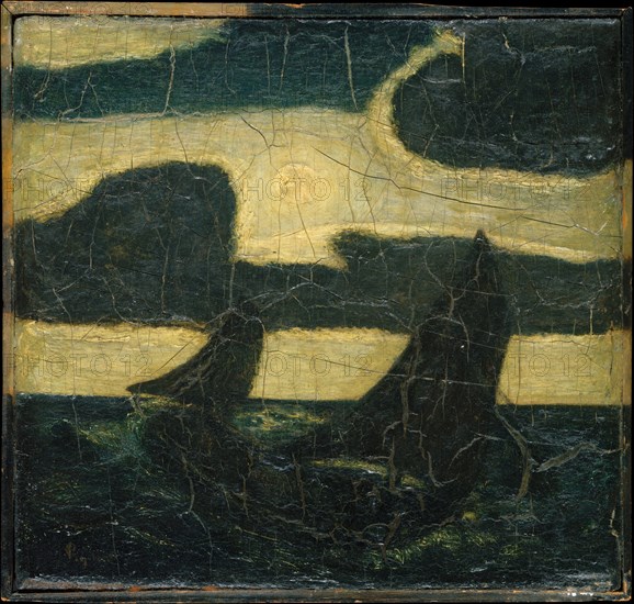 Moonlight Marine, 1870-90. Creator: Albert Pinkham Ryder.