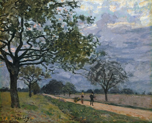 The Road from Versailles to Louveciennes, probably 1879. Creator: Alfred Sisley.