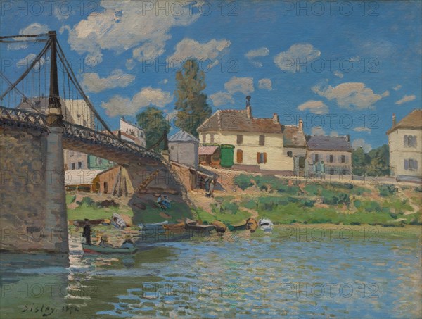 The Bridge at Villeneuve-la-Garenne, 1872. Creator: Alfred Sisley.