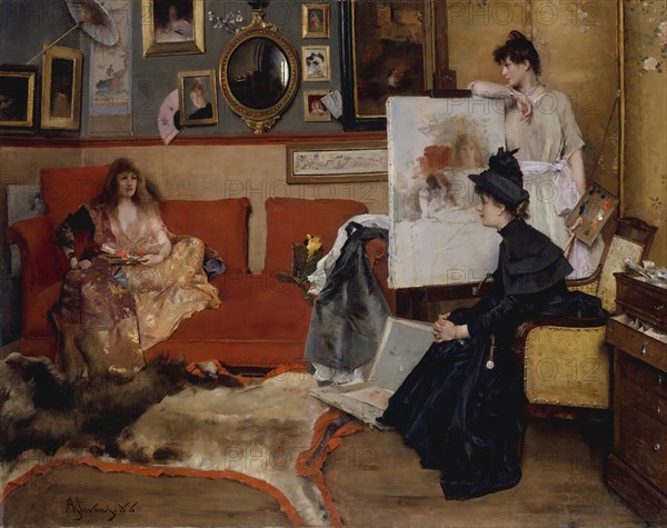 In the Studio, 1888. Creator: Alfred Stevens.