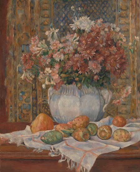 Still Life with Flowers and Prickly Pears, ca. 1885. Creator: Pierre-Auguste Renoir.
