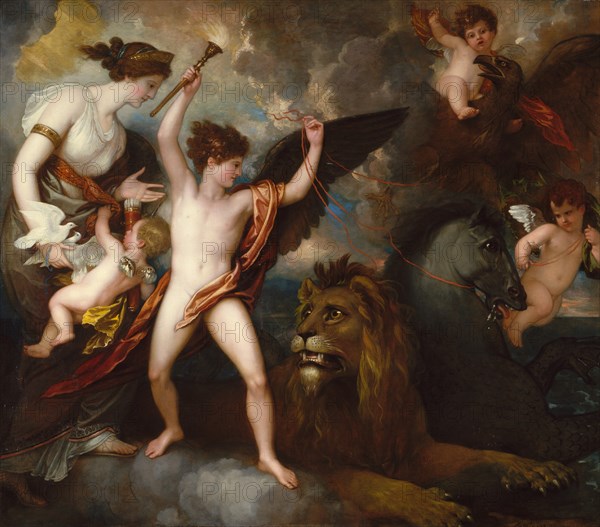 Omnia Vincit Amor, or The Power of Love in the Three Elements, 1809. Creator: Benjamin West.