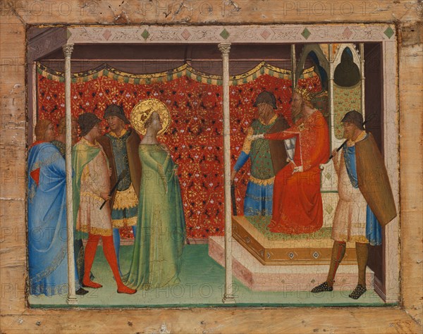 Saint Reparata before the Emperor Decius, ca. 1338-40. Creator: Bernardo Daddi.