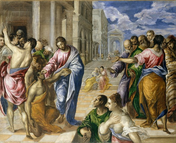 Christ Healing the Blind, ca. 1570. Creator: El Greco.