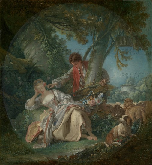 The Interrupted Sleep, 1750. Creator: Francois Boucher.