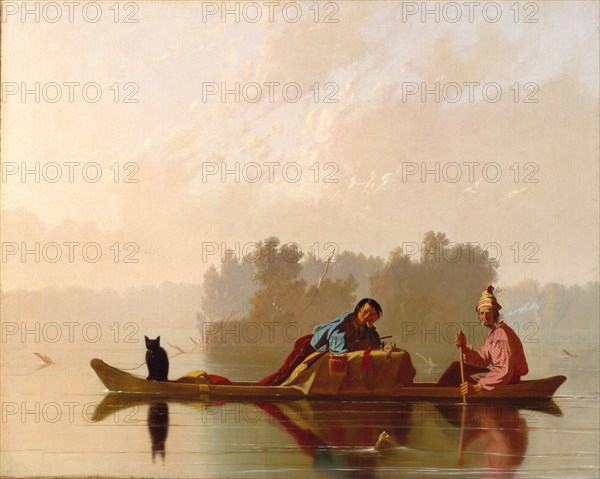 Fur Traders Descending the Missouri, 1845. Creator: George Caleb Bingham.