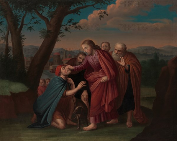 Christ Healing the Blindman, ca. 1725-30. Creator: Gerardus Duyckinck.