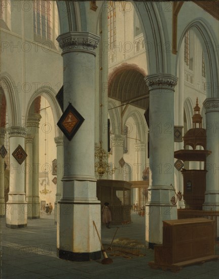 Interior of the Oude Kerk, Delft, 1660. Creator: Hendrik Cornelisz. van Vliet.